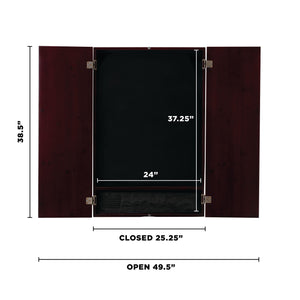 Viper Metropolitan Mahogany Soft Tip Dartboard Cabinet, 797 Electronic Dartboard, and Dart Laser Line