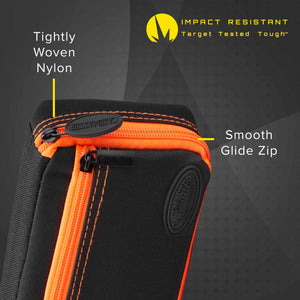 Casemaster Plazma Dart Case Black with Orange Zipper