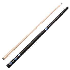 Viper Sinister Series Cue with Black Faux Leather Wrap and Casemaster Q-Vault Supreme Black Cue Case 