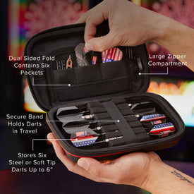 Casemaster Sentinel Dart Case American Flag Art Series 