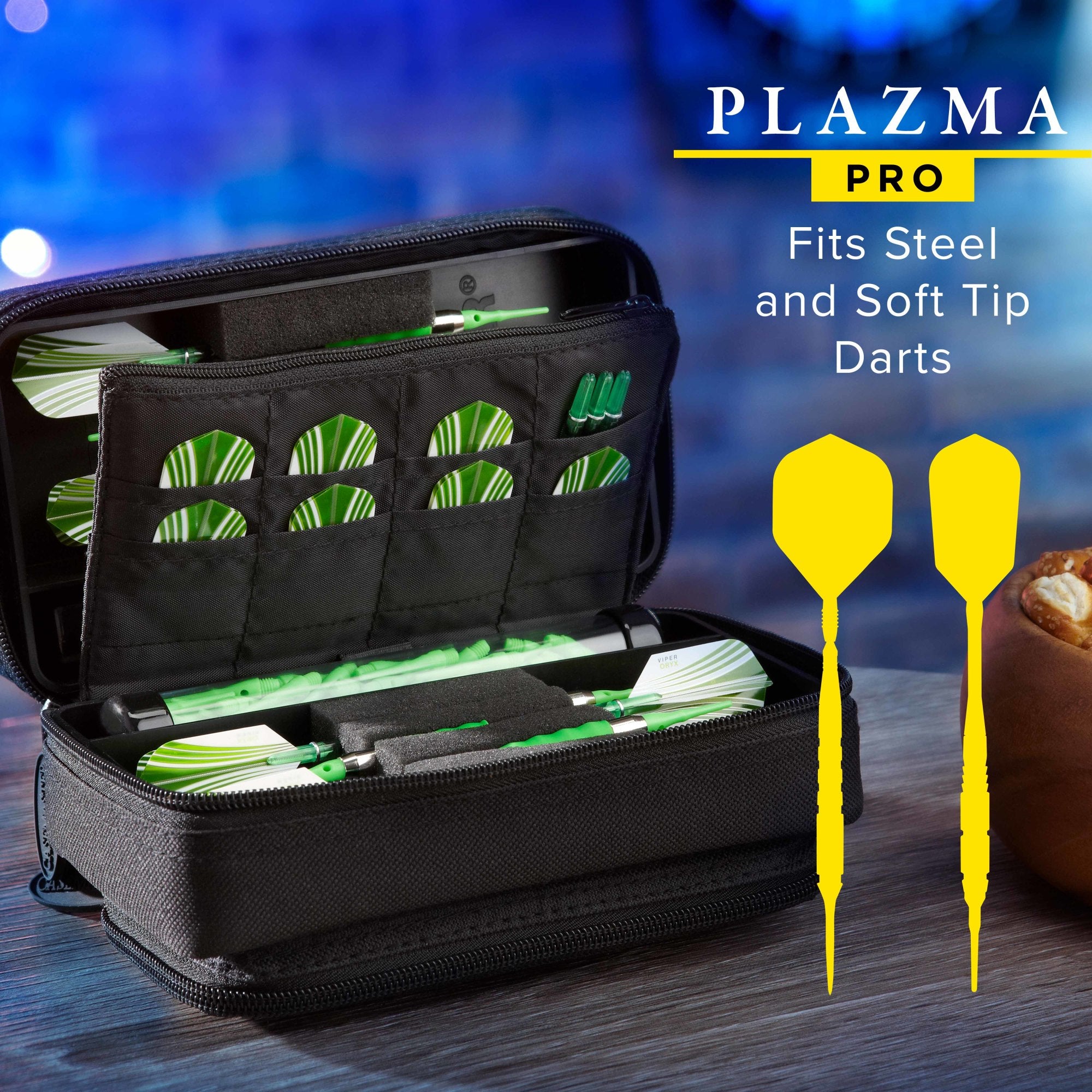 Casemaster Plazma Pro Dart Case with Black Zipper and Phone Pocket