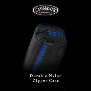 Casemaster Plazma Pro Dart Case Black with Sapphire Zipper and Phone Pocket