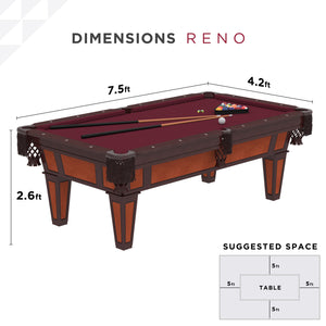 Fat Cat Reno 7.5' Billiard Table with Play Package