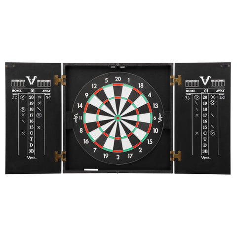 Image of Viper Hideaway Dartboard Cabinet with Reversible Traditional Dartboard