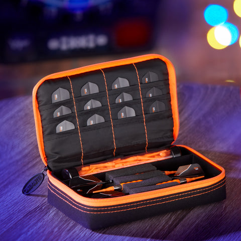 Image of Casemaster Plazma Dart Case Black with Orange Zipper