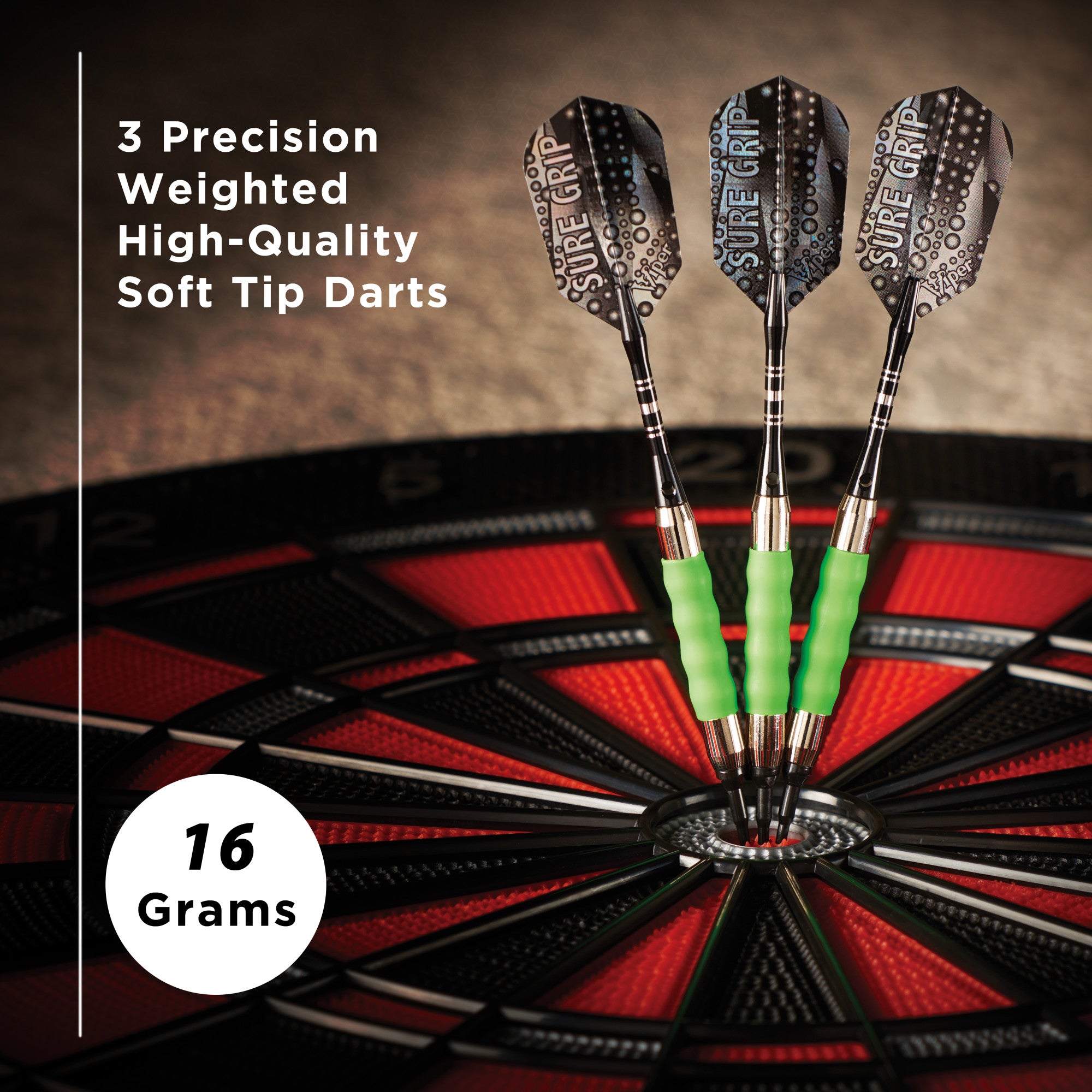 Viper Sure Grip Soft Tip Darts Green