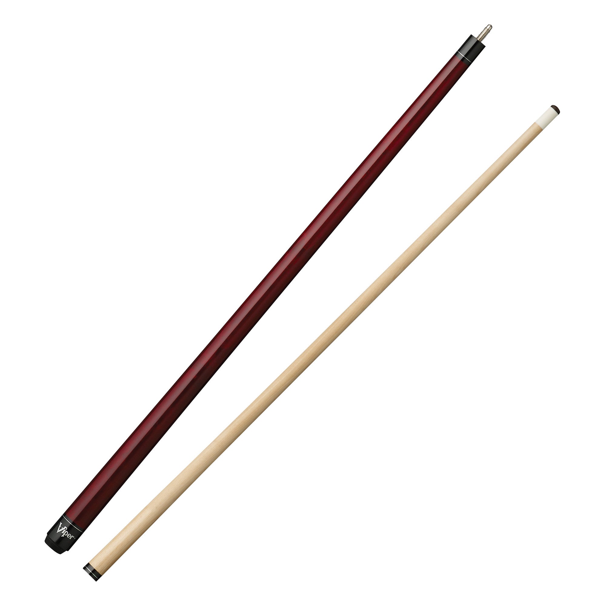 Viper Elite Series Red Unwrapped Cue and Casemaster Q-Vault Supreme Black Cue Case