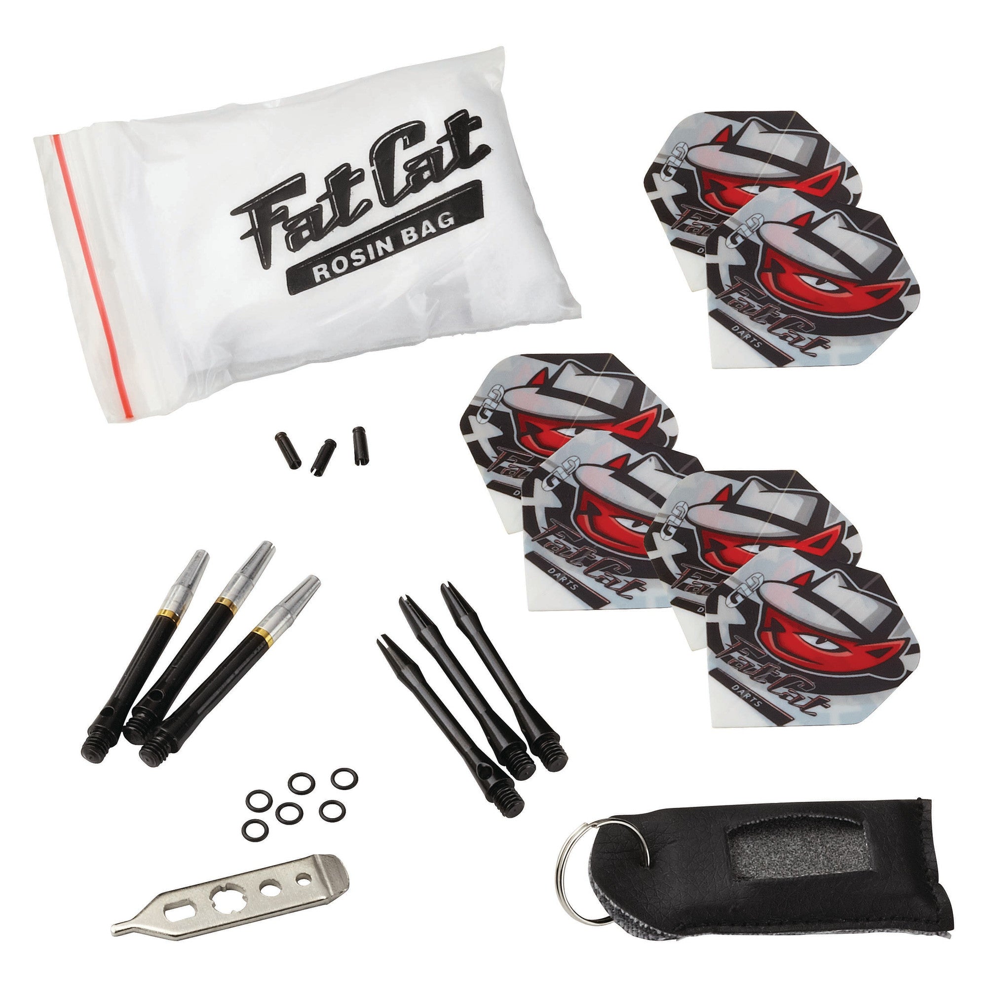 Viper Espresso Metropolitan Steel Tip Cabinet, Viper Shot King Bristle Dartboard, Viper Shadow Buster Dartboard Lights, and Fat Cat Steel Tip Accessory Value Pack