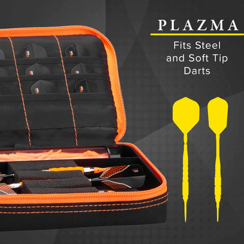 Image of Casemaster Plazma Dart Case Black with Orange Zipper