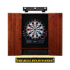 Viper 777 Electronic Dartboard, Metropolitan Cinnamon Cabinet, Throw Line Marker & Shadow Buster Dartboard Light Bundle