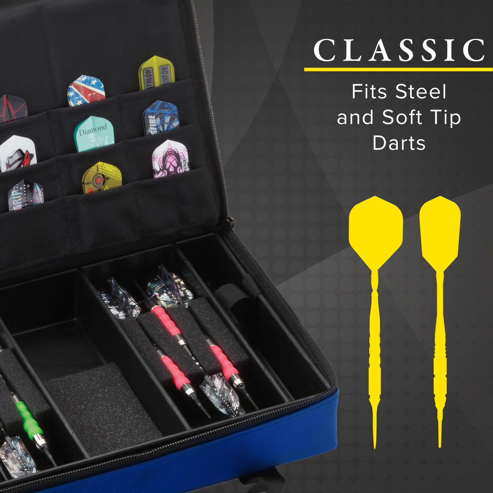 Casemaster Classic Blue Nylon Dart Case