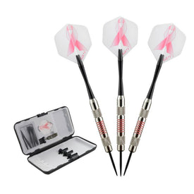 Fat Cat Breast Cancer Steel Tip Dart Set 20 Grams, Viper Pink Lady Cue, and Casemaster Q-Vault Supreme Pink Cue Case 