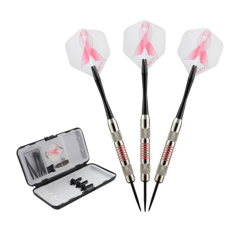 Image of Fat Cat Breast Cancer Steel Tip Dart Set 20 Grams, Viper Junior Pink Lady Cue, and Casemaster Cono Case