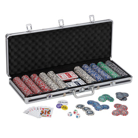 Fat Cat Bling Poker Chip Set, 2ct Acrylic Chip Trays & Automatic Card Shuffler 
