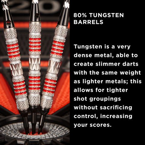 Image of Viper Astro 80% Tungsten Soft Tip Darts Red Rings 18 Grams