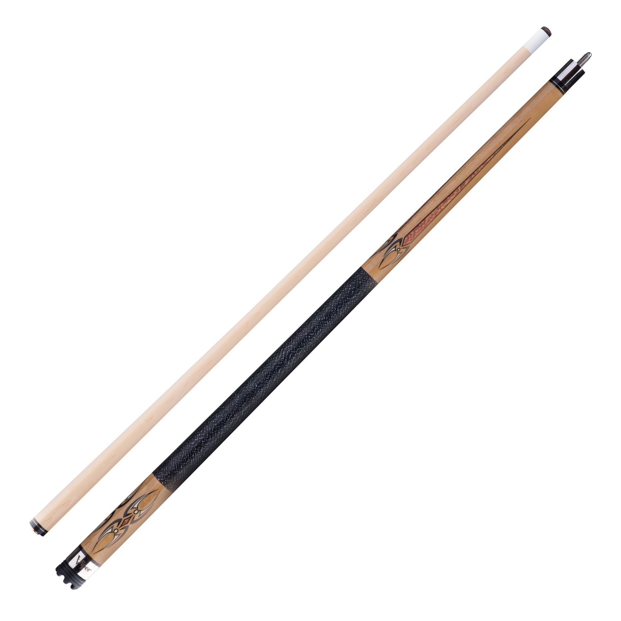 Viper Sinister Series Cue with Black and White Wrap and Brown Stain