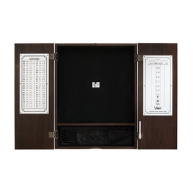 Viper Espresso Metropolitan Steel Tip Cabinet, Viper Shot King Bristle Dartboard, Viper Shadow Buster Dartboard Lights, and Fat Cat Steel Tip Accessory Value Pack 