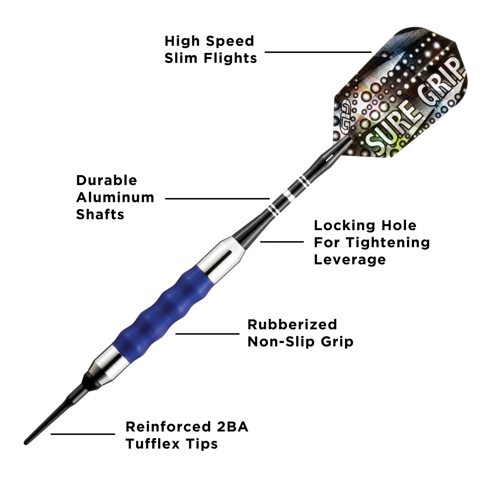 Viper Sure Grip Soft Tip Darts Blue