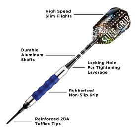 Viper Sure Grip Soft Tip Darts Blue 