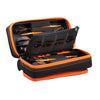 Casemaster Plazma Pro Dart Case Black with Orange Zipper and Phone Pocket