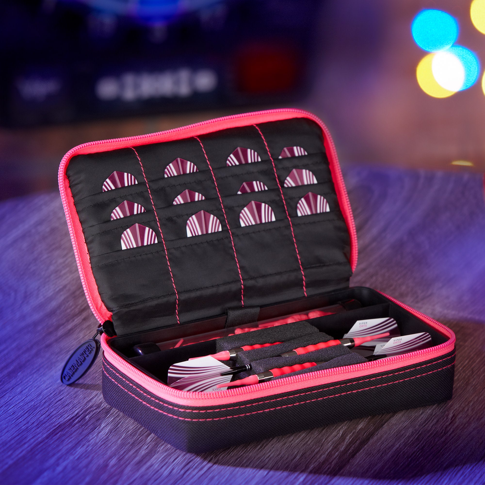 Casemaster Plazma Dart Case Black with Pink Zipper