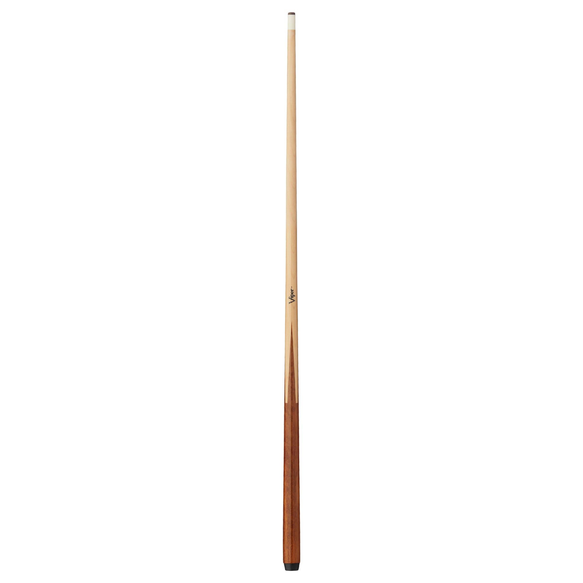 Viper One Piece 36" Maple Bar Cue 14 Ounce, Viper One Piece 57" Maple Bar Cue 19 Ounce, Viper One Piece 57" Maple Bar Cue 20 Ounce, and Fat Cat Oak 6 Cue 2-Piece Wall Cue Rack