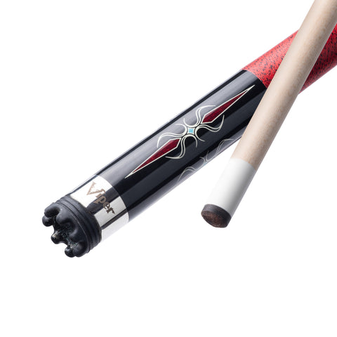 Image of Viper Sinister Series Cue with Red and Black Wrap