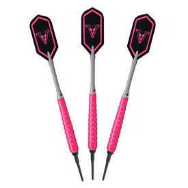 Viper V Glo Soft Tip 18gm Pink, Casemaster Salvo Black Nylon Case, and Viper 2BA Tufflex Tips III- Neon Pink 100ct. Box 