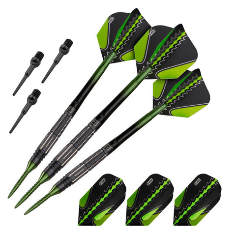 Image of Viper Black Flux 90% Tungsten Steel or Soft Tip Conversion Darts Green 20 Grams