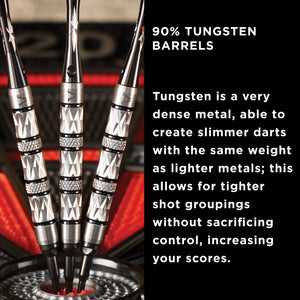 Viper Diamond 90% Tungsten Soft Tip Dart Set Black Rings