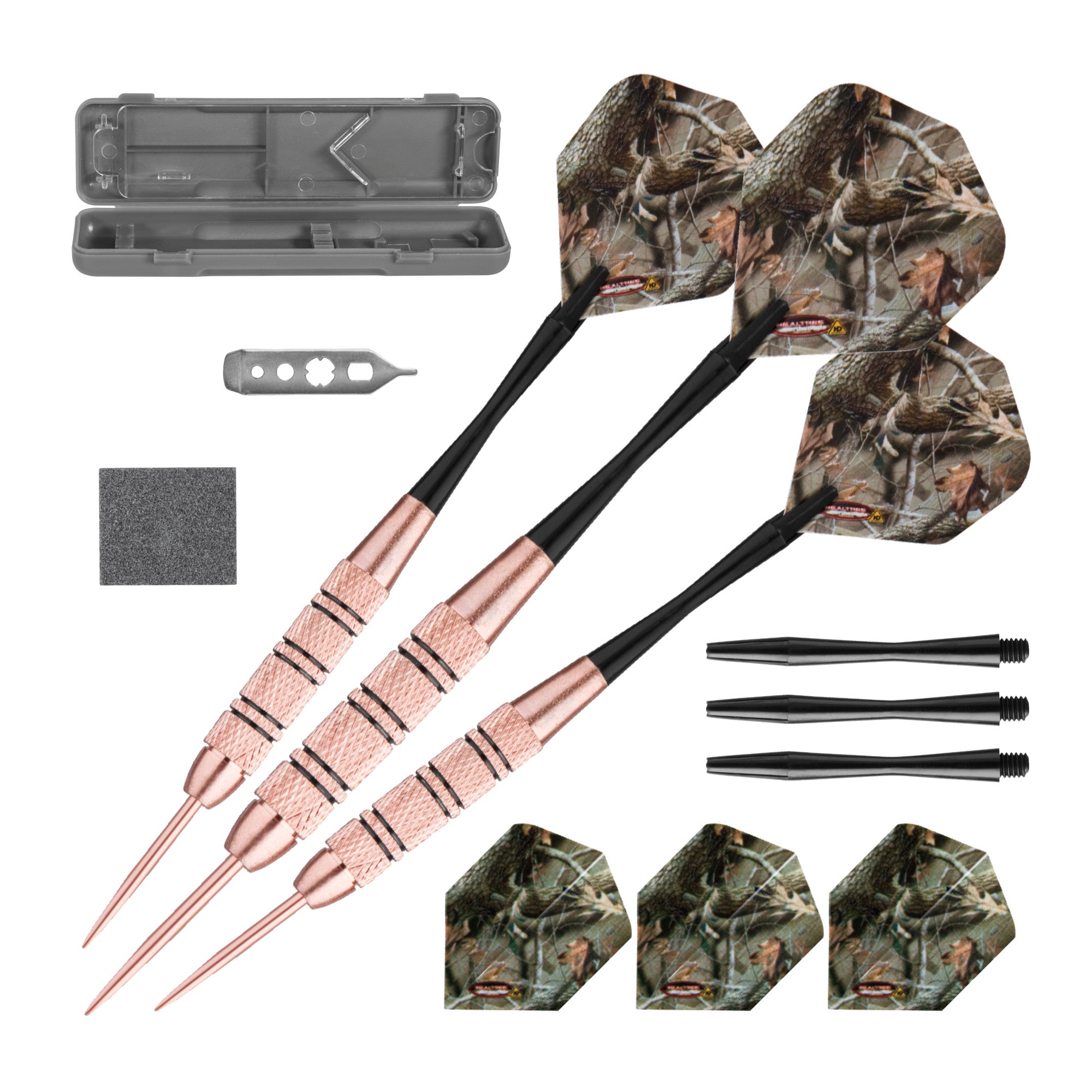 Fat Cat Realtree Hardwoods HD Steel Tip Darts 23gm, Viper Realtree Hardwoods HD Junior Cue, and Viper Realtree Hardwoods HD Soft Cue Case