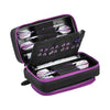 Casemaster Plazma Pro Dart Case Black with Amethyst Zipper and Phone Pocket