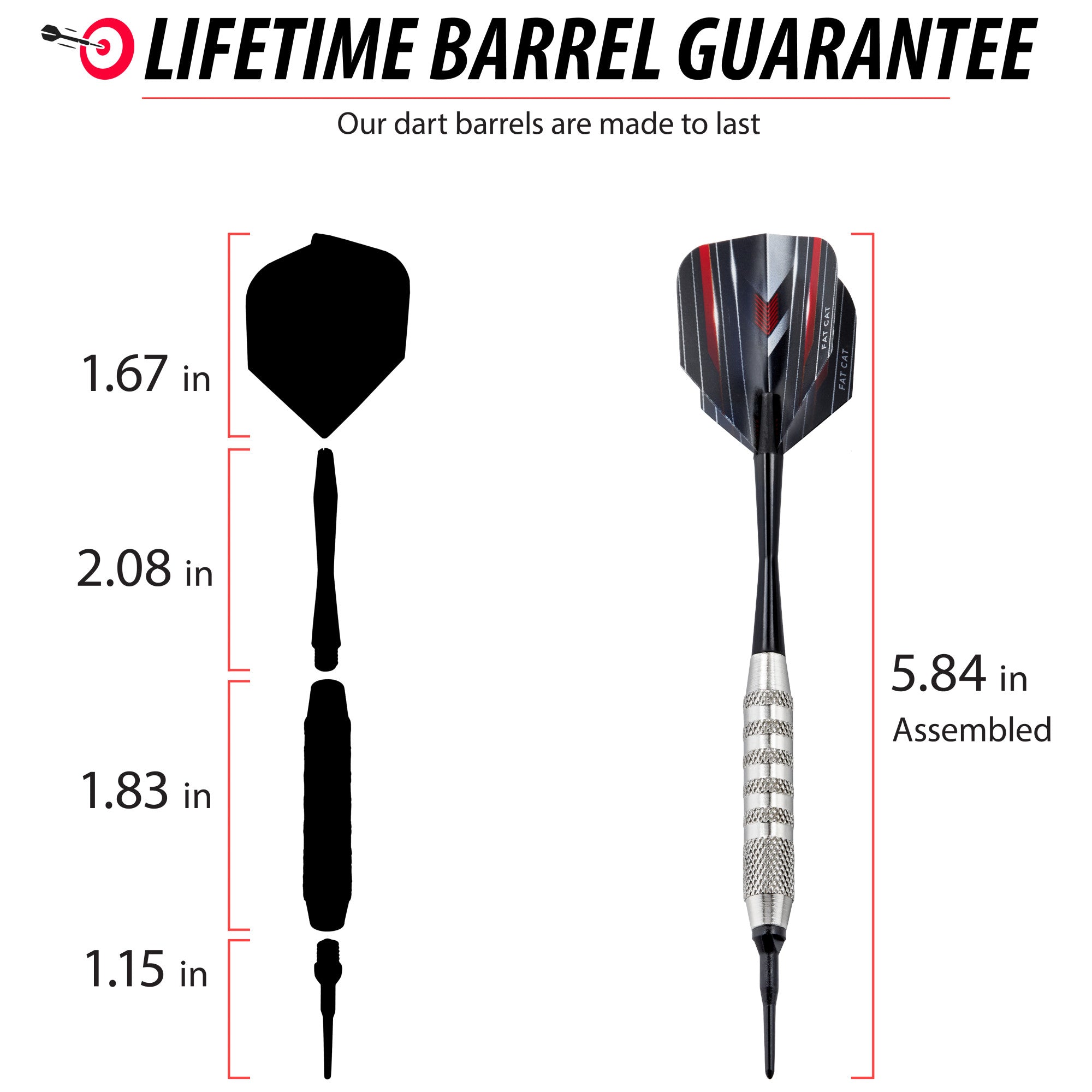 Fat Cat Darts in a Jar Soft Tip 17 Grams