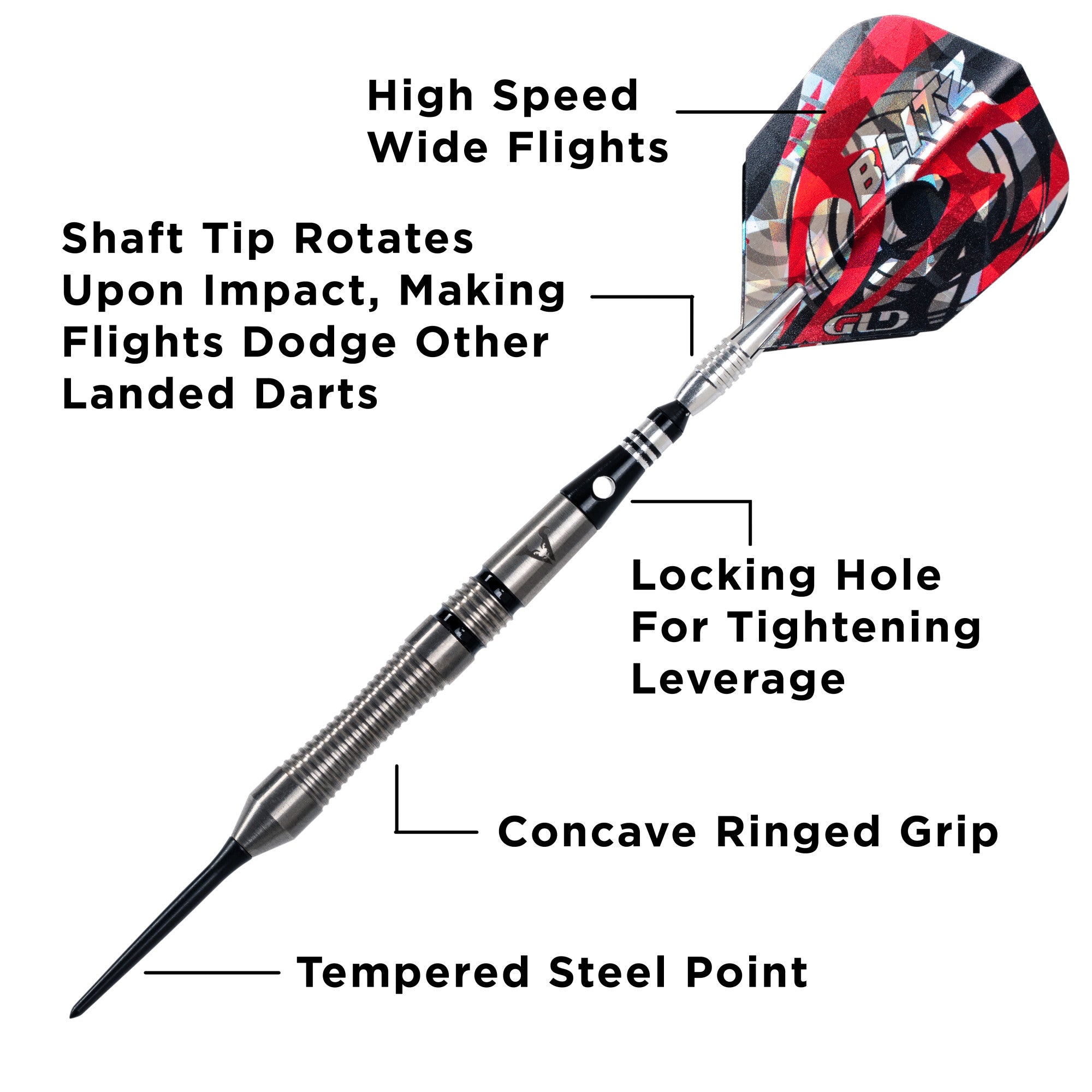 Viper Bully Steel Tip Darts - Thumbnail 4