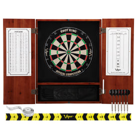 Viper Razorback Sisal Dartboard & Metropolitan Cinnamon Cabinet