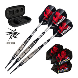 Viper 787 Electronic Dartboard, Pitbull Soft Tip Darts, 50ct Dart Tips, "The Bull Starts Here" Throw Line Marker & Tip Remover Tool