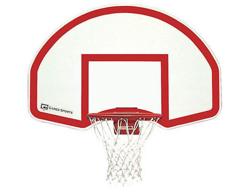 Gared Steel Fan Shaped Rear Mount Backboard with Goal and Net - HomeFitPlay