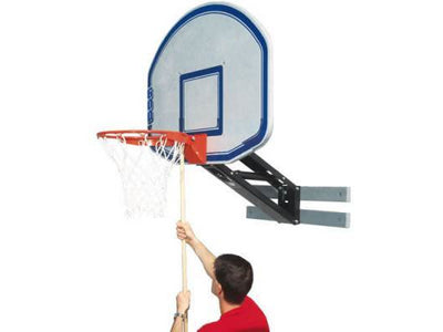 Bison QwikChange&trade; Graphite Basketball Shooting Station with Fan Shaped Backboard - HomeFitPlay