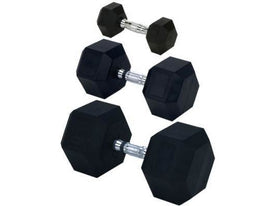 Rubber Hex Dumbbell Set (55-100 lb.) 