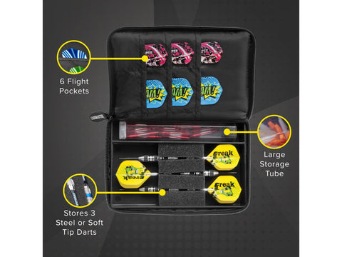 Image of Casemaster Select Black Nylon Dart Case - HomeFitPlay
