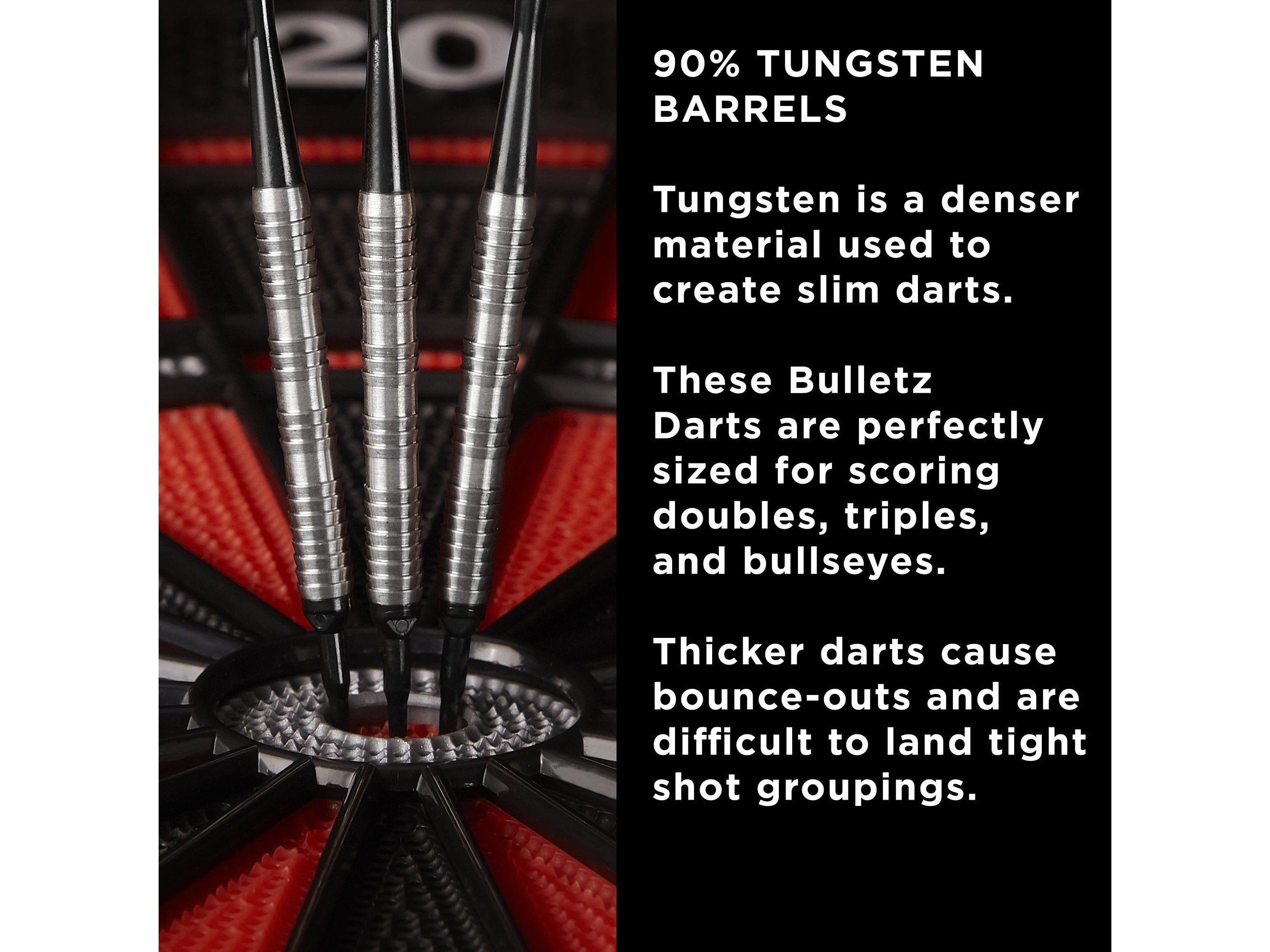 Fat Cat Bulletz 90% Tungsten Soft Tip Darts 18 Grams - HomeFitPlay