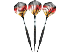 Elkadart Titanium 90% Tungsten Soft Tip Darts Black Titanium Coating Shark Fin Barrel 