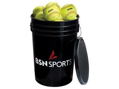 BSN SPORTS Bucket w/2 dz 12" Softballs - HomeFitPlay