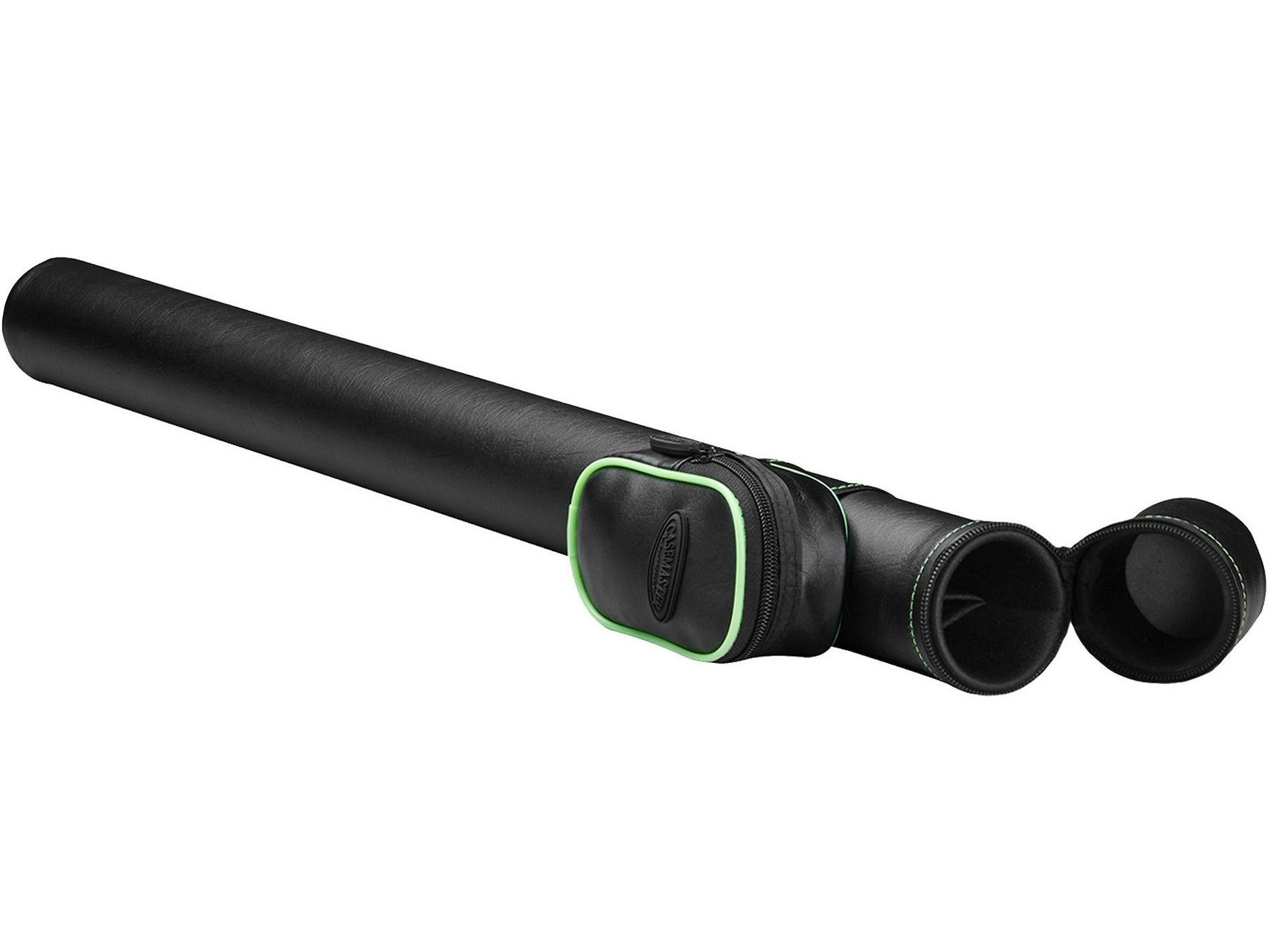 Casemaster Q-Vault Supreme Black with Green Trim Cue Case - HomeFitPlay