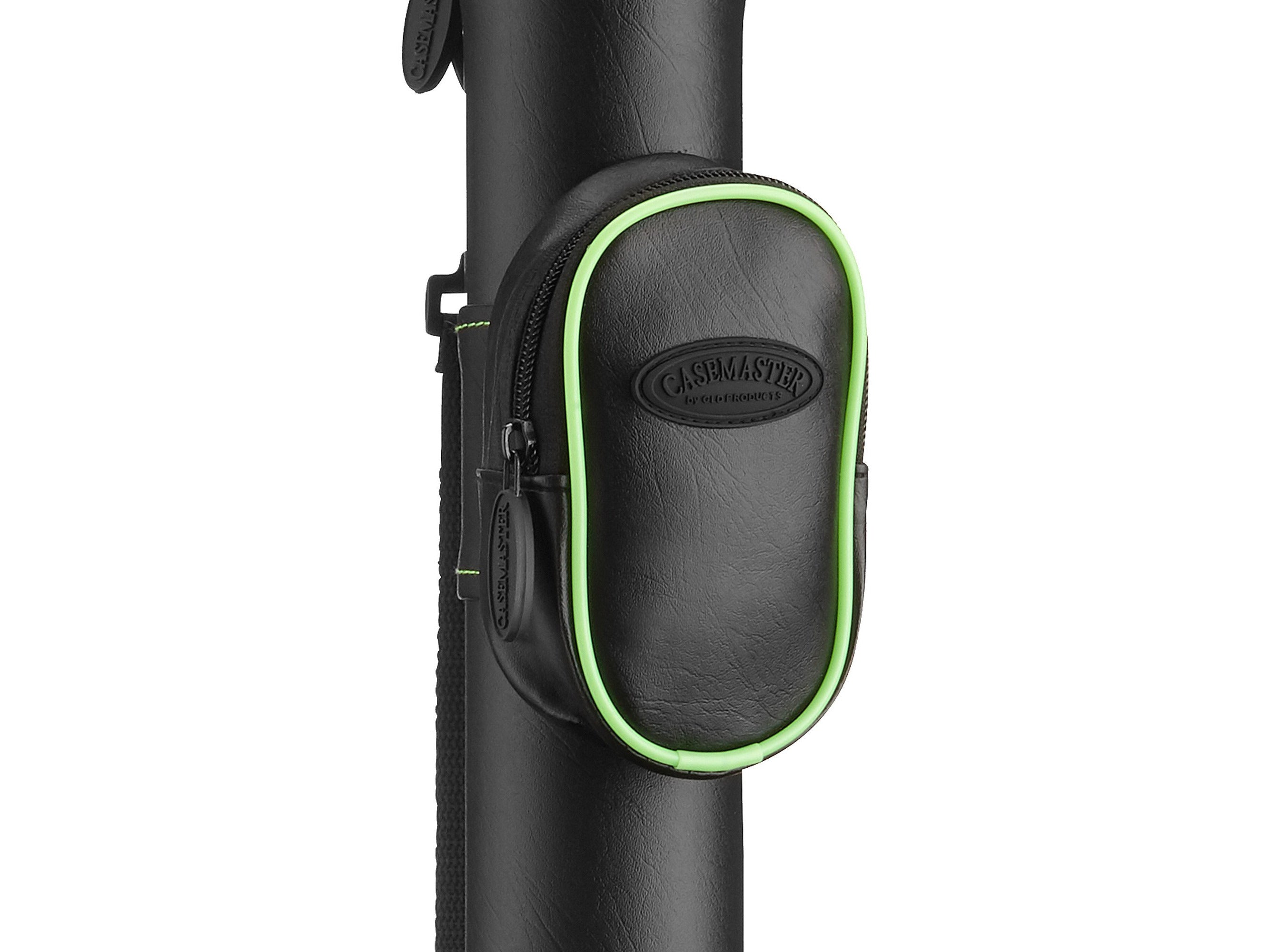 Casemaster Q-Vault Supreme Black with Green Trim Cue Case - HomeFitPlay