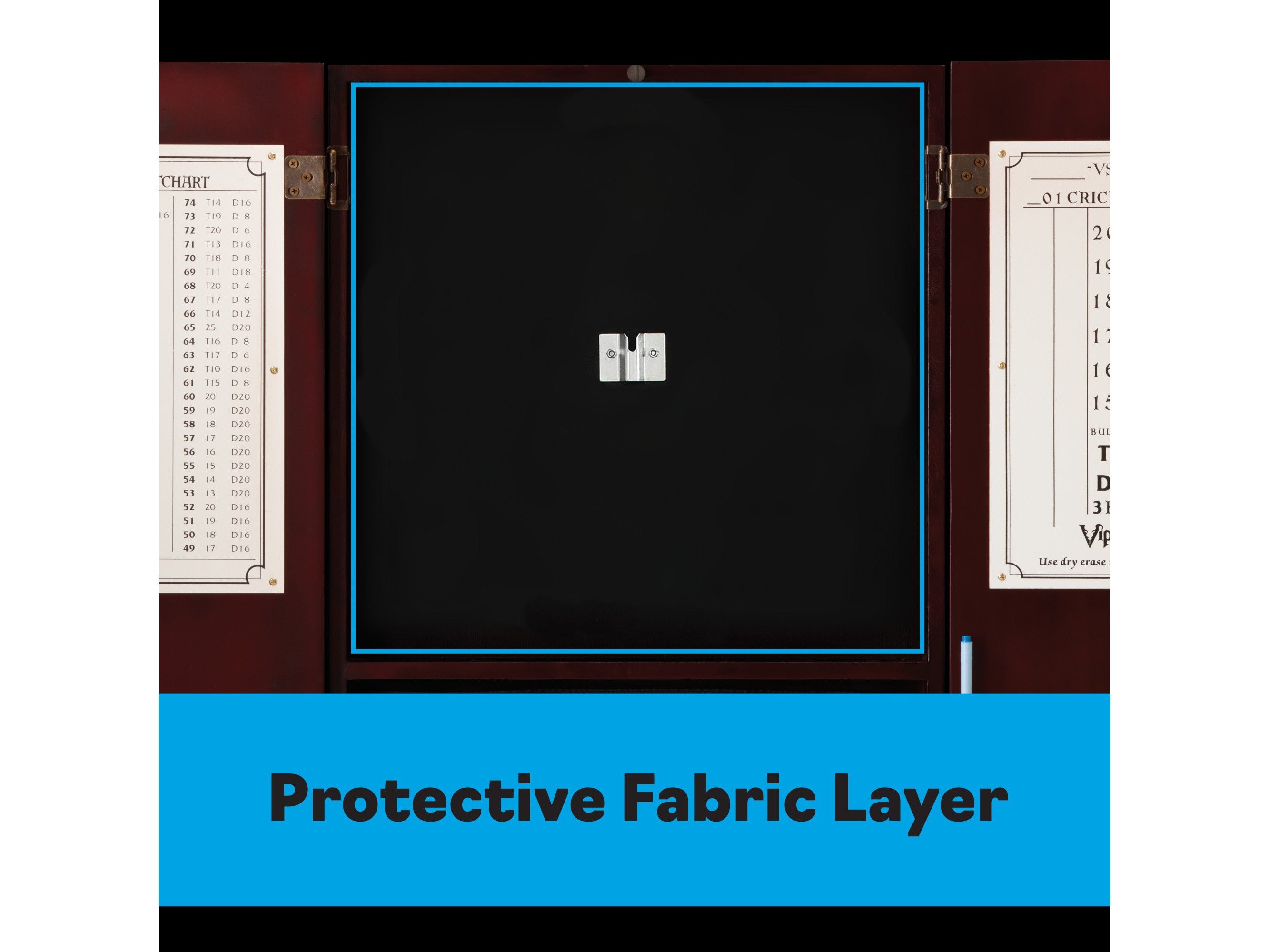 Viper Metropolitan Mahogany Steel Tip Dartboard Cabinet - HomeFitPlay