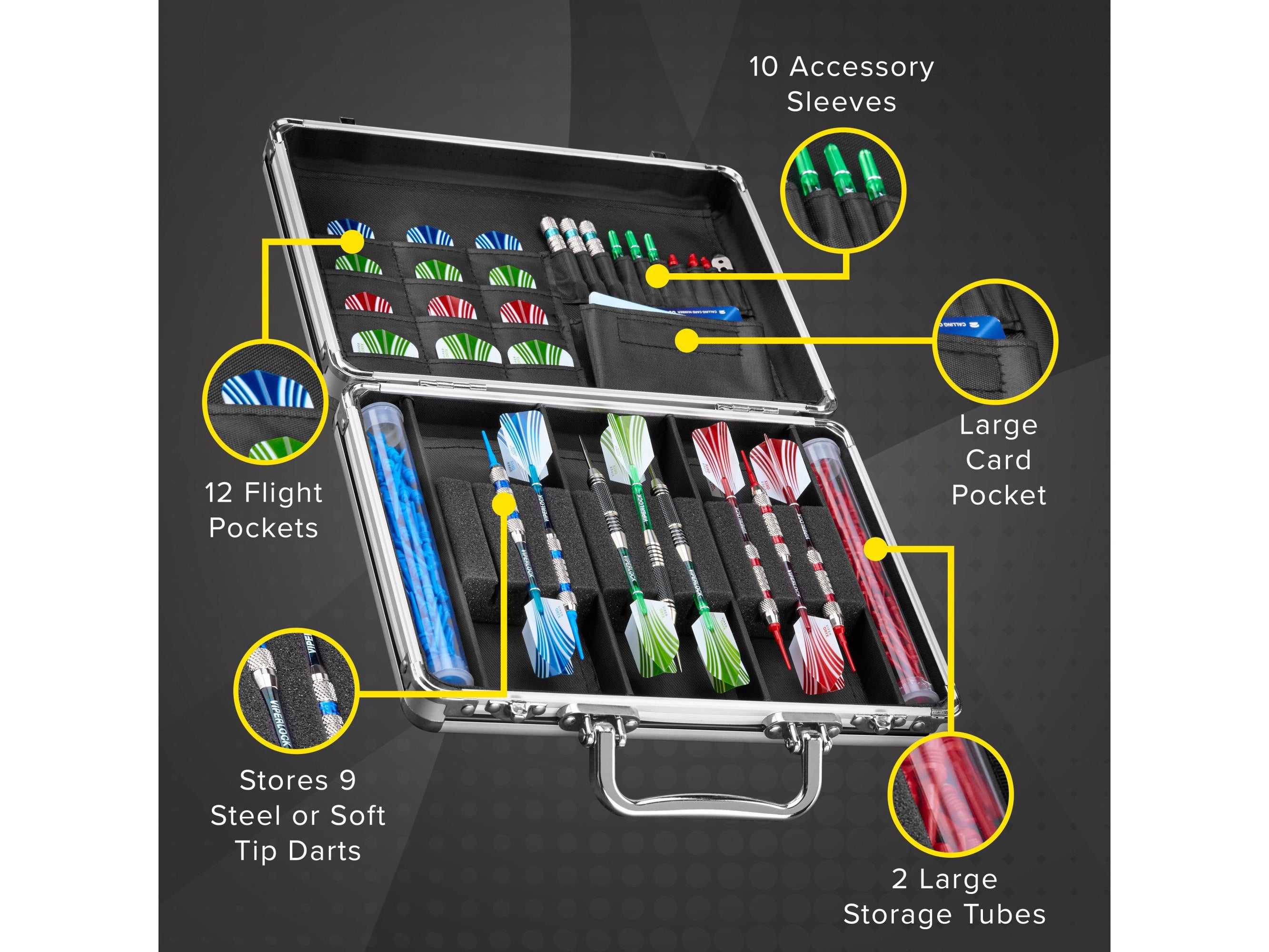 Casemaster Legion Aluminum Dart Case - HomeFitPlay