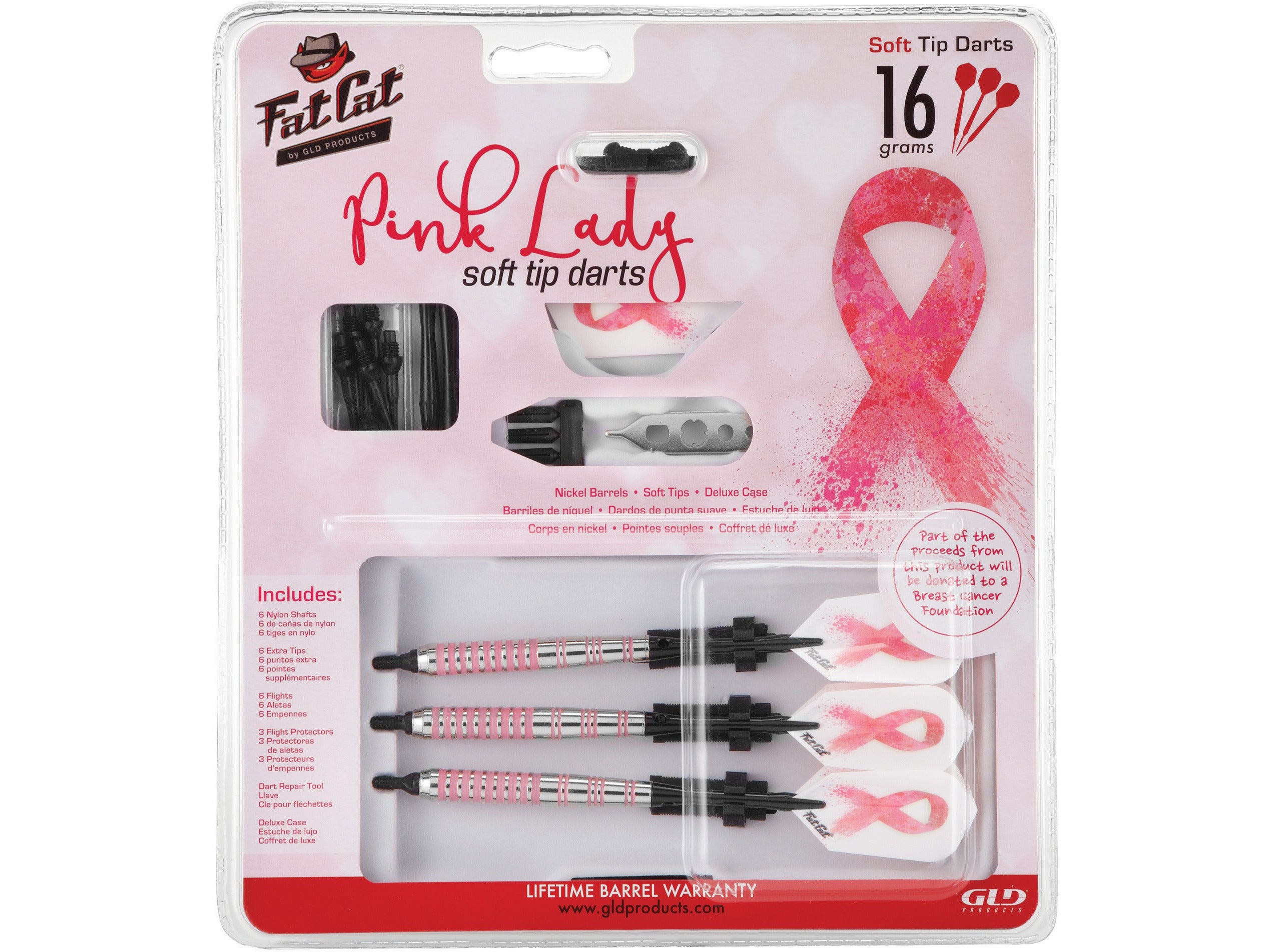 Fat Cat Pink Lady Soft Tip Darts 16 Grams - HomeFitPlay