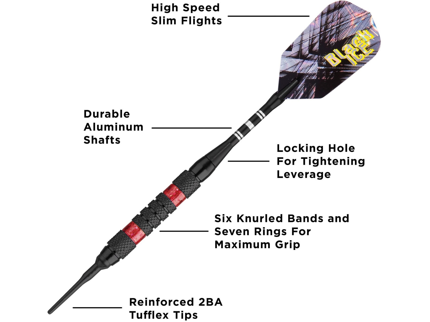 Viper Black Ice Red Soft Tip Darts - HomeFitPlay