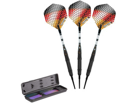 Elkadart Titanium 90% Tungsten Soft Tip Darts Black Titanium Coating Shark Fin Barrel - HomeFitPlay